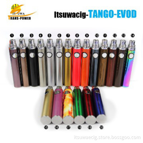 Colorful tango evod battery with factory price,electronic cigarette